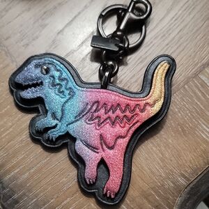 Coach Rexy Multicolor Dinosaur Bag Charm Keychain